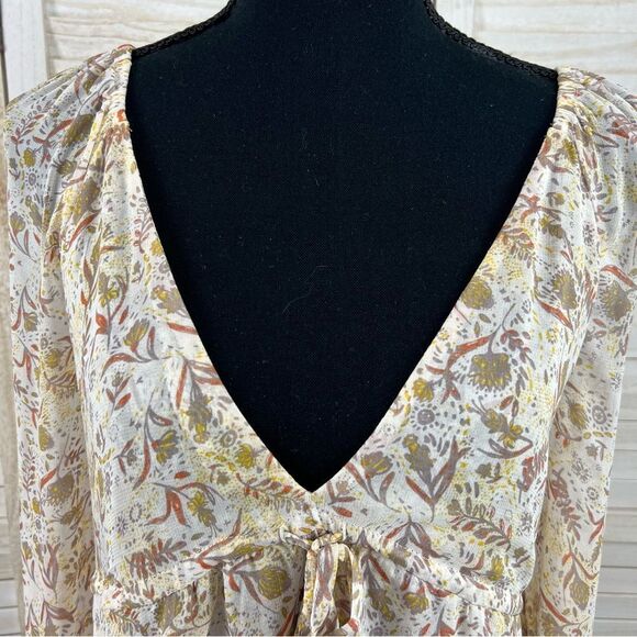 Free People Uptown Ruffle Top Ivory XS - Picture 3 of 14